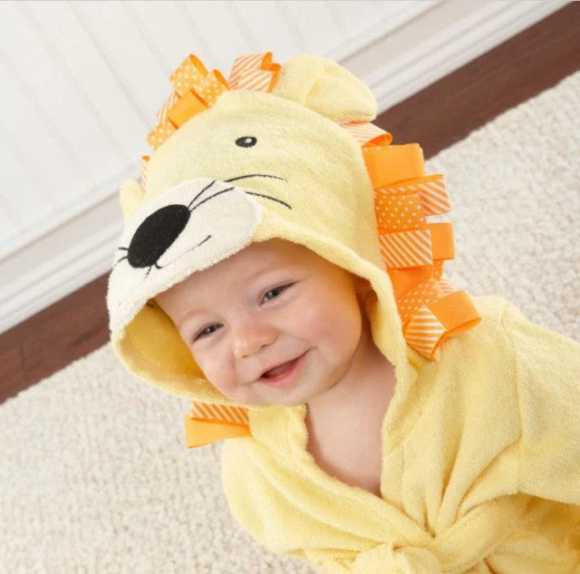 Milo & Moon Baby Bathrobe – Soft Hooded Towel Robe