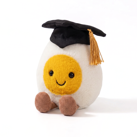 EggBuddy Dressed-Up Egg Character Plush Toy – Novelty Soft Toy Gift