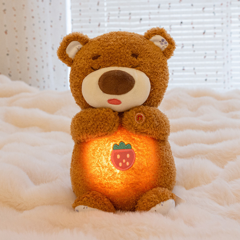 DreamBreath Breathing Sleep Soother Plush – Light & Sound Baby Soft Toy 28 cm