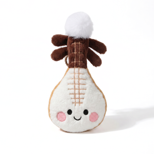 StringCharm Music Instrument Plush Keychain – Pipa, Guitar & Violin Bag Charm