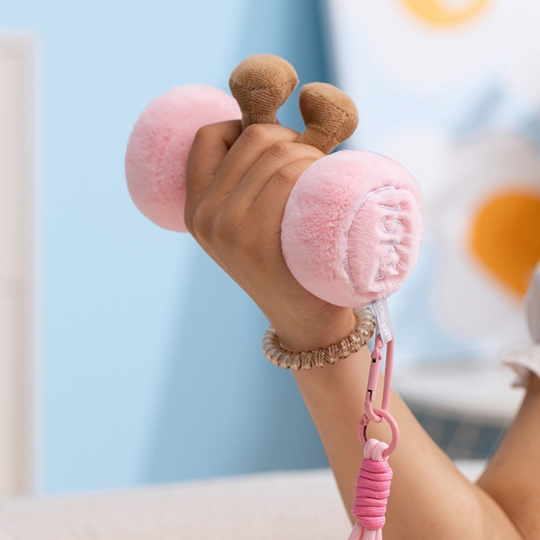 GymCuddle Fitness Plush Keychain – Cute Dumbbell & Kettlebell Bag Charm