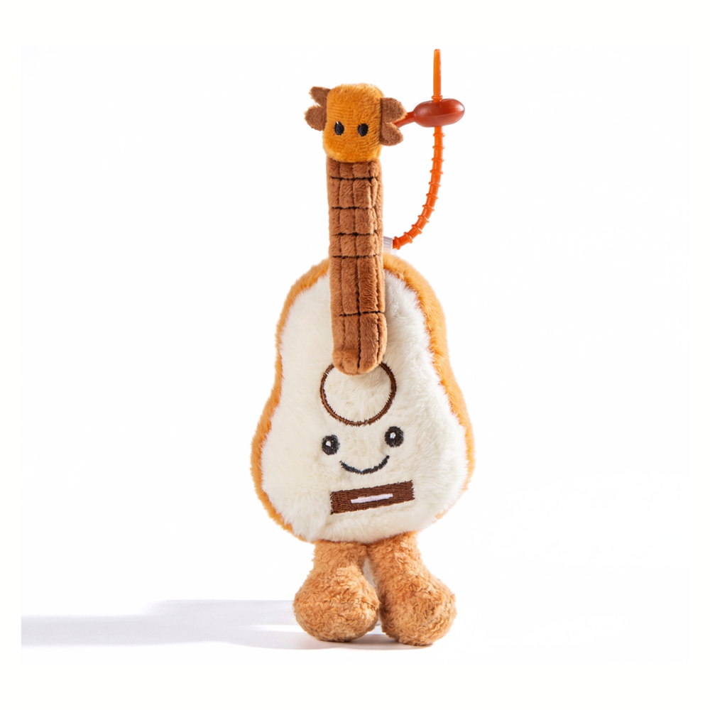 StringCharm Music Instrument Plush Keychain – Pipa, Guitar & Violin Bag Charm