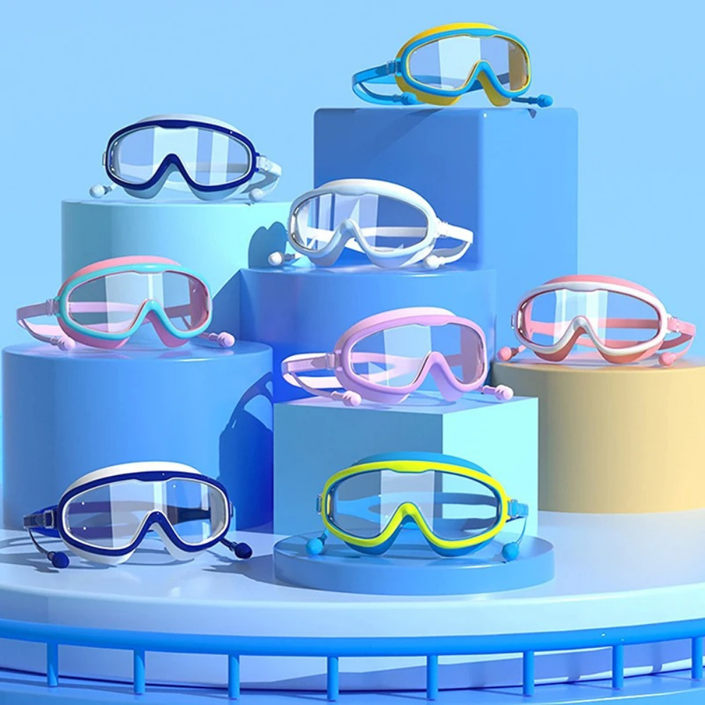 AquaView – Anti-Fog Swim Goggles with Wide Vision