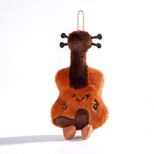 StringCharm Music Instrument Plush Keychain – Pipa, Guitar & Violin Bag Charm