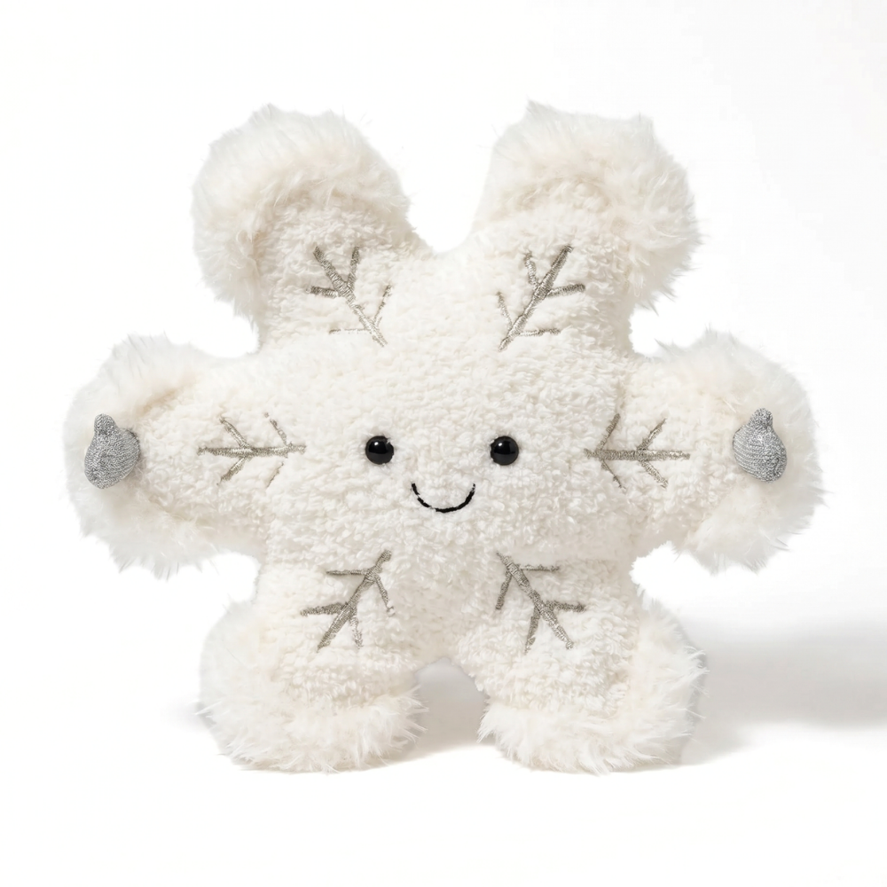 WinterCuddle Snowman & Snowflake Plush Toy – Cosy Christmas Soft Toy