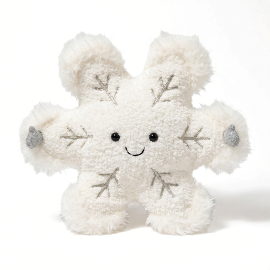 WinterCuddle Snowman & Snowflake Plush Toy – Cosy Christmas Soft Toy