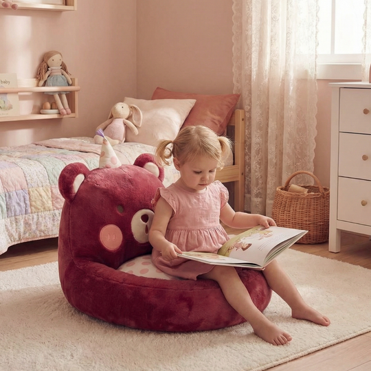 Noemi Party Bear Cushion Plush Toy – Soft Stuffed Animal for Kids