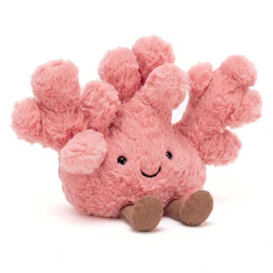 NatureCuddle Coral & Blossom Plush Toy – Soft Cuddly Friend