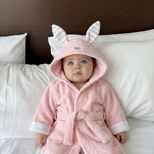Baby Animal Hooded Towel Robe – Super Soft Post-Bath Wrap for Infants