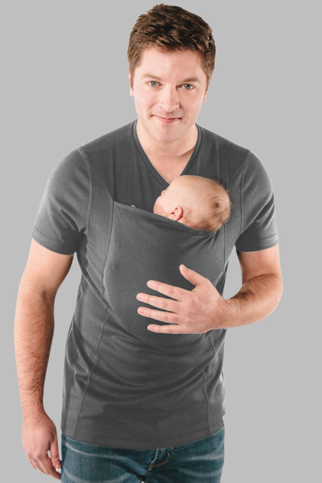 Kangaroo Pocket Baby Carrier T-Shirt – Wearable Bonding Tee for Mums & Dads
