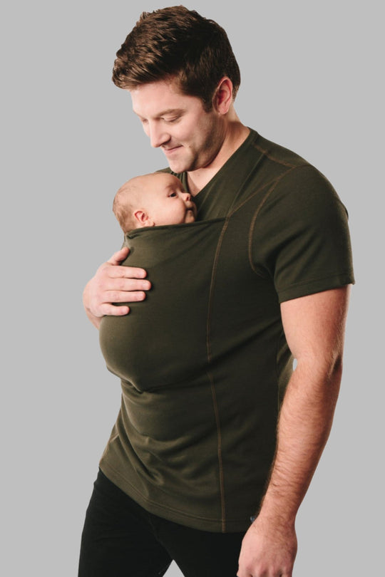 Kangaroo Pocket Baby Carrier T-Shirt – Wearable Bonding Tee for Mums & Dads