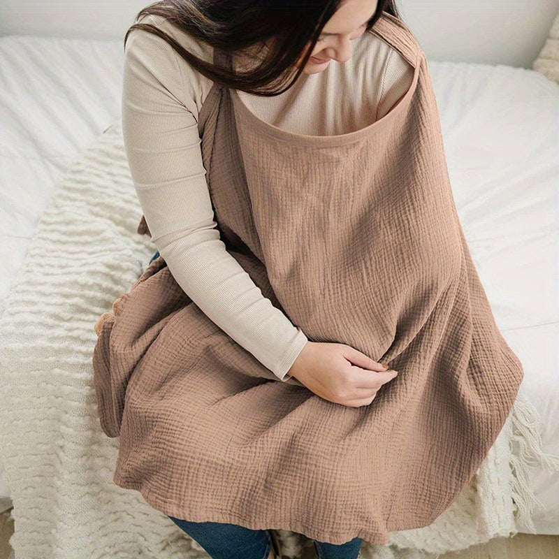 NurtureCover Breathable Cotton Breastfeeding Cover – Lightweight Nursing Shawl
