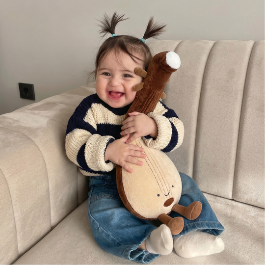 MelodyCuddle Music Instrument Plush Toy – Soft Stuffed Pipa, Violin or Guitar