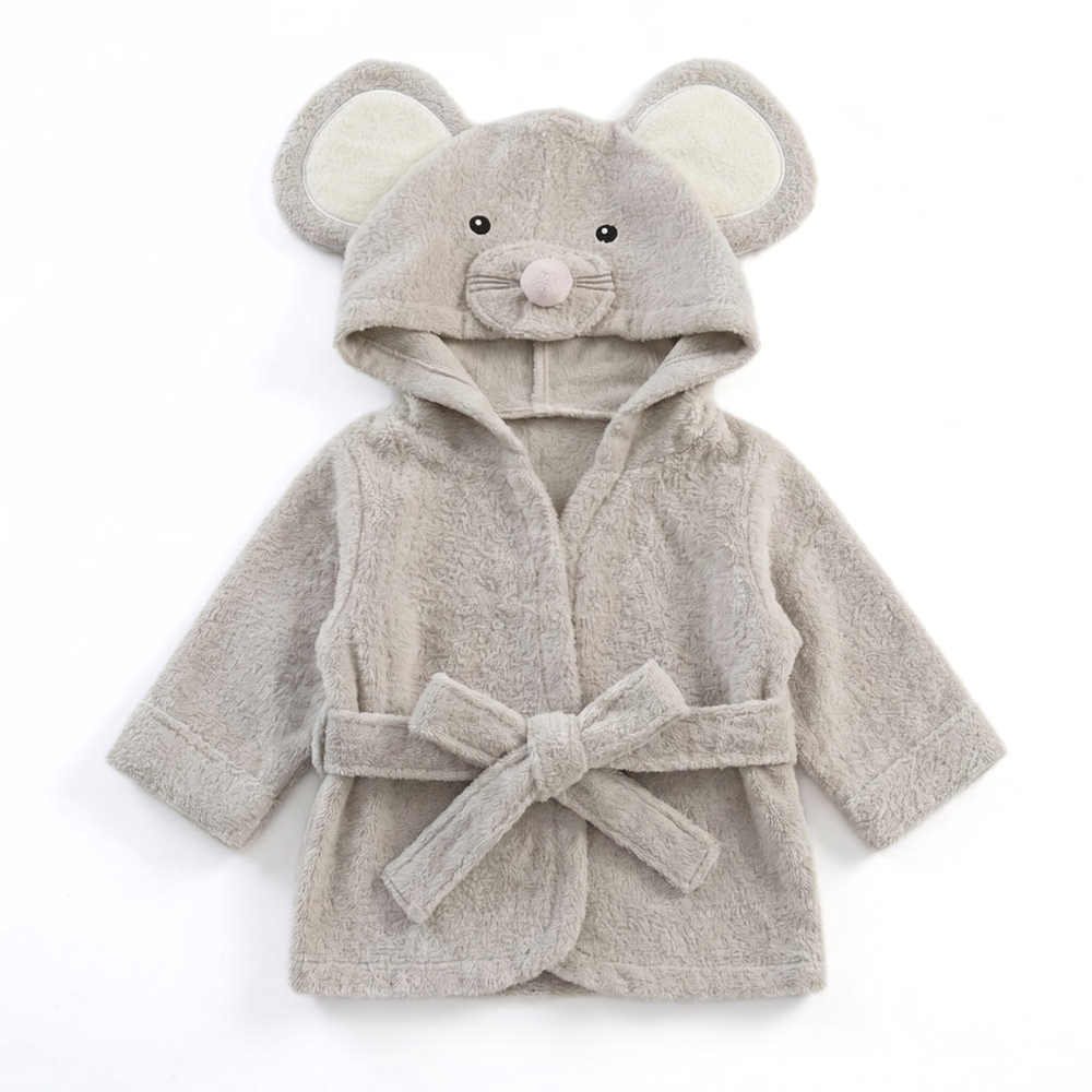 Baby Animal Hooded Towel Robe – Super Soft Post-Bath Wrap for Infants
