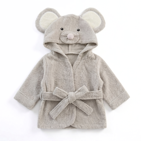 Baby Animal Hooded Towel Robe – Super Soft Post-Bath Wrap for Infants