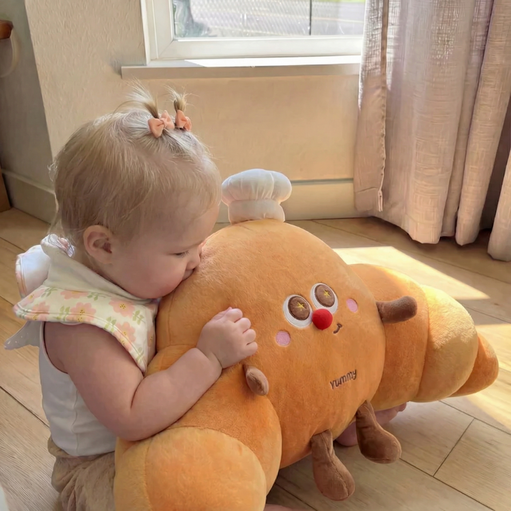 Ivona Croissant Plush Toy – Soft Food Plush Stuffed Toy for Babies & Toddlers