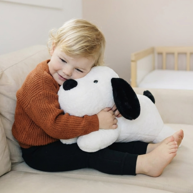 Valeria  Lying Dog Plush Toy — Soft Baby Toy
