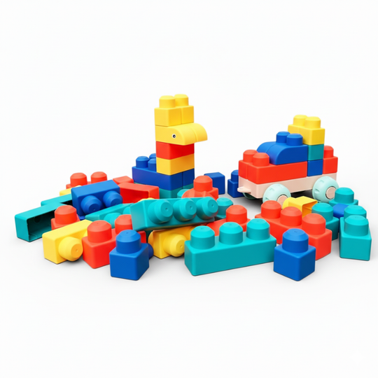 RubbaBuild Soft Building Blocks – Baby & Toddler Sensory Toy