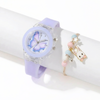 LumiFly Girls Butterfly Watch Set – LED Glow Quartz Watch with Matching Bracelet
