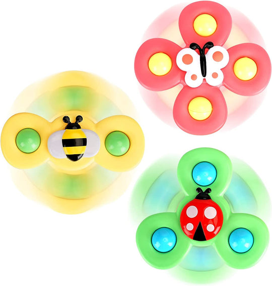 Spin & Play Baby Spinner Toy Set – Sensory Suction Toy