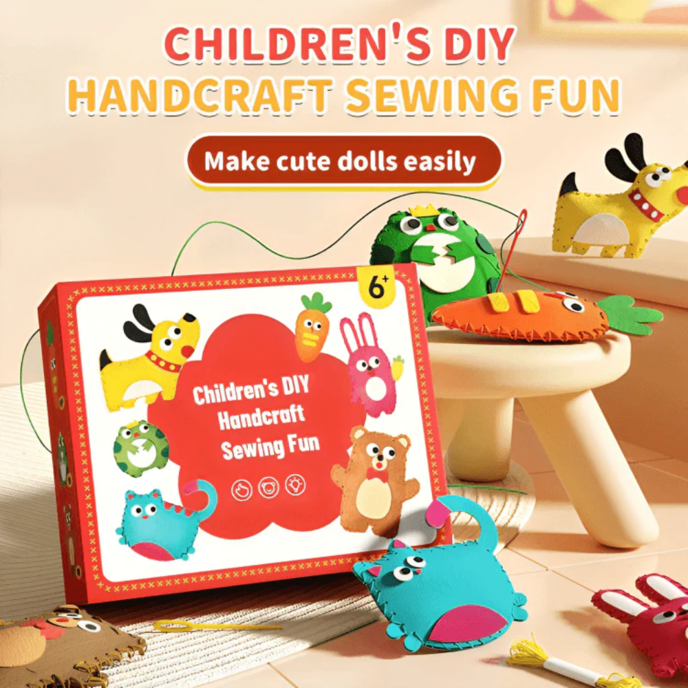 Milo & Moon 3D Embroidery Craft Kit – Kids Sewing Toy Set