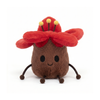 KapokCuddle Red Flower Plush Keychain – Cute Floral Bag Charm
