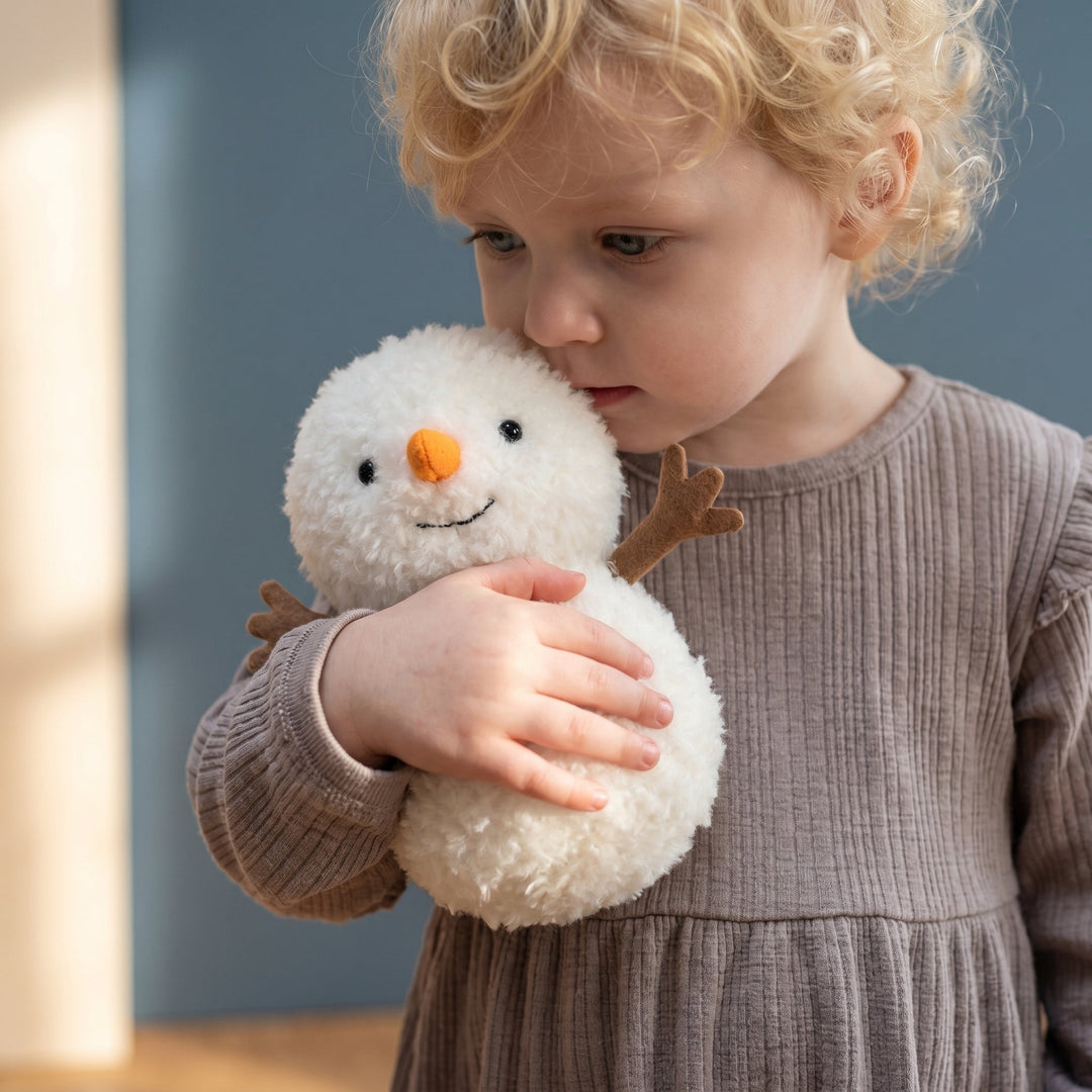 WinterCuddle Snowman & Snowflake Plush Toy – Cosy Christmas Soft Toy