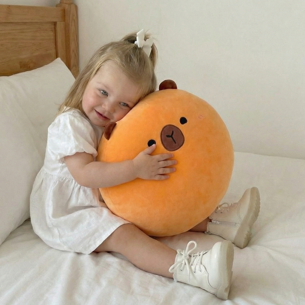 Junira Blushing Capybara Plush Toy – Soft Stuffed Animal for Kids