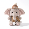 EleCuddle Winter Elephant Plush Keychain – Cosy Knitted Hat & Scarf Bag Charm