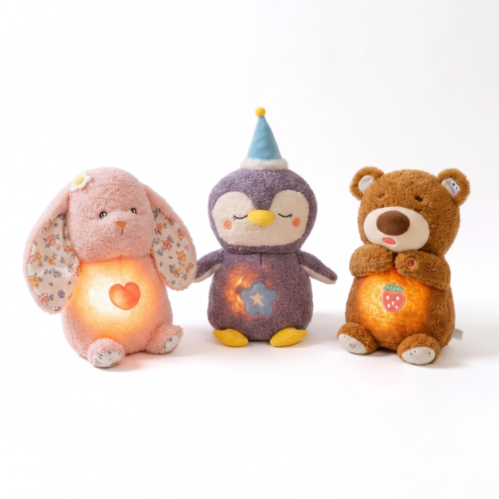 DreamBreath Breathing Sleep Soother Plush – Light & Sound Baby Soft Toy 28 cm