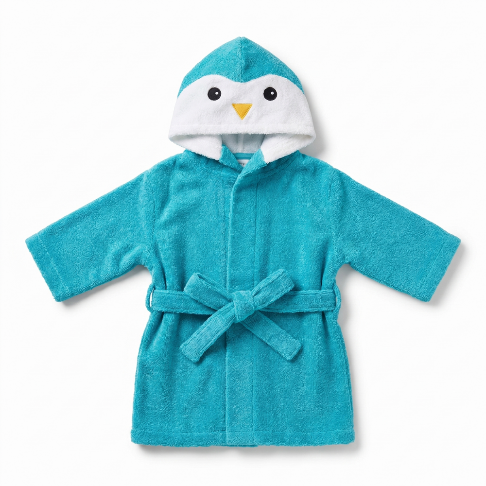 Baby Animal Hooded Towel Robe – Super Soft Post-Bath Wrap for Infants