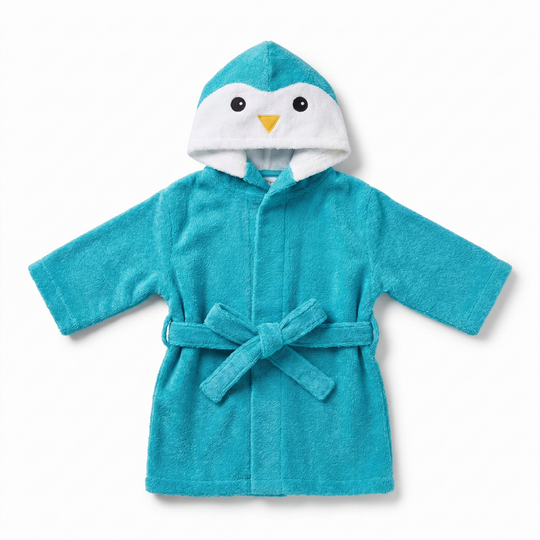 Baby Animal Hooded Towel Robe – Super Soft Post-Bath Wrap for Infants