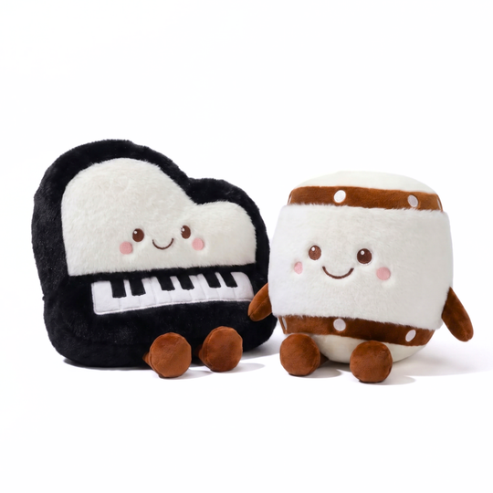 MusicCuddle Piano & Drum Plush Toy – Soft Musical Instrument Stuffed Toy
