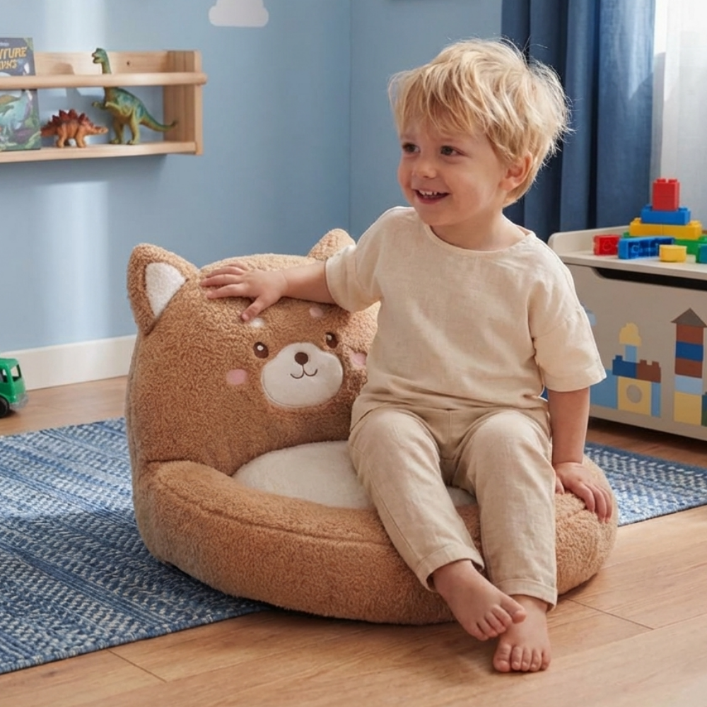 Yvi Dog Cushion Plush Toy – Soft Stuffed Animal for Kids