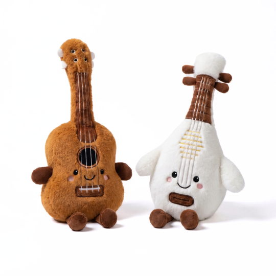 StringCuddle Guitar & Pipa Plush Toy – Large Soft Musical Stuffed Toy