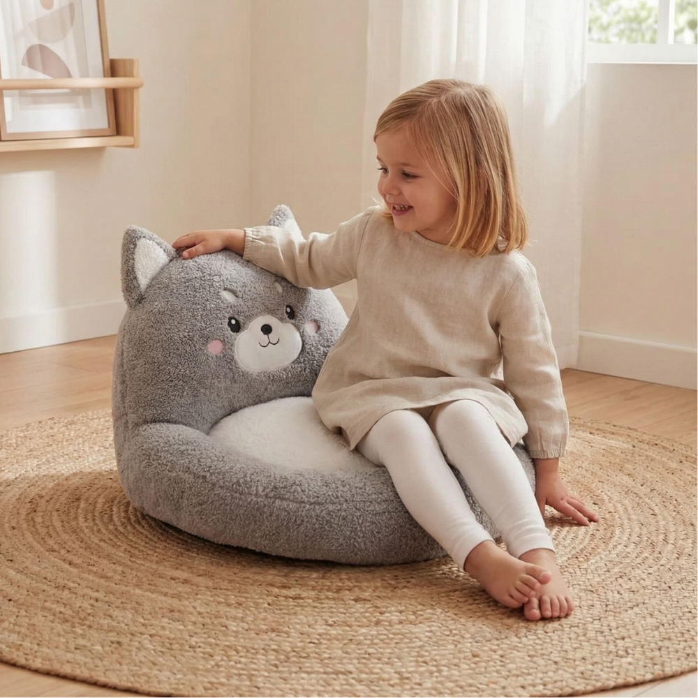 Weni Husky Cushion Plush Toy – Soft Stuffed Animal for Kids