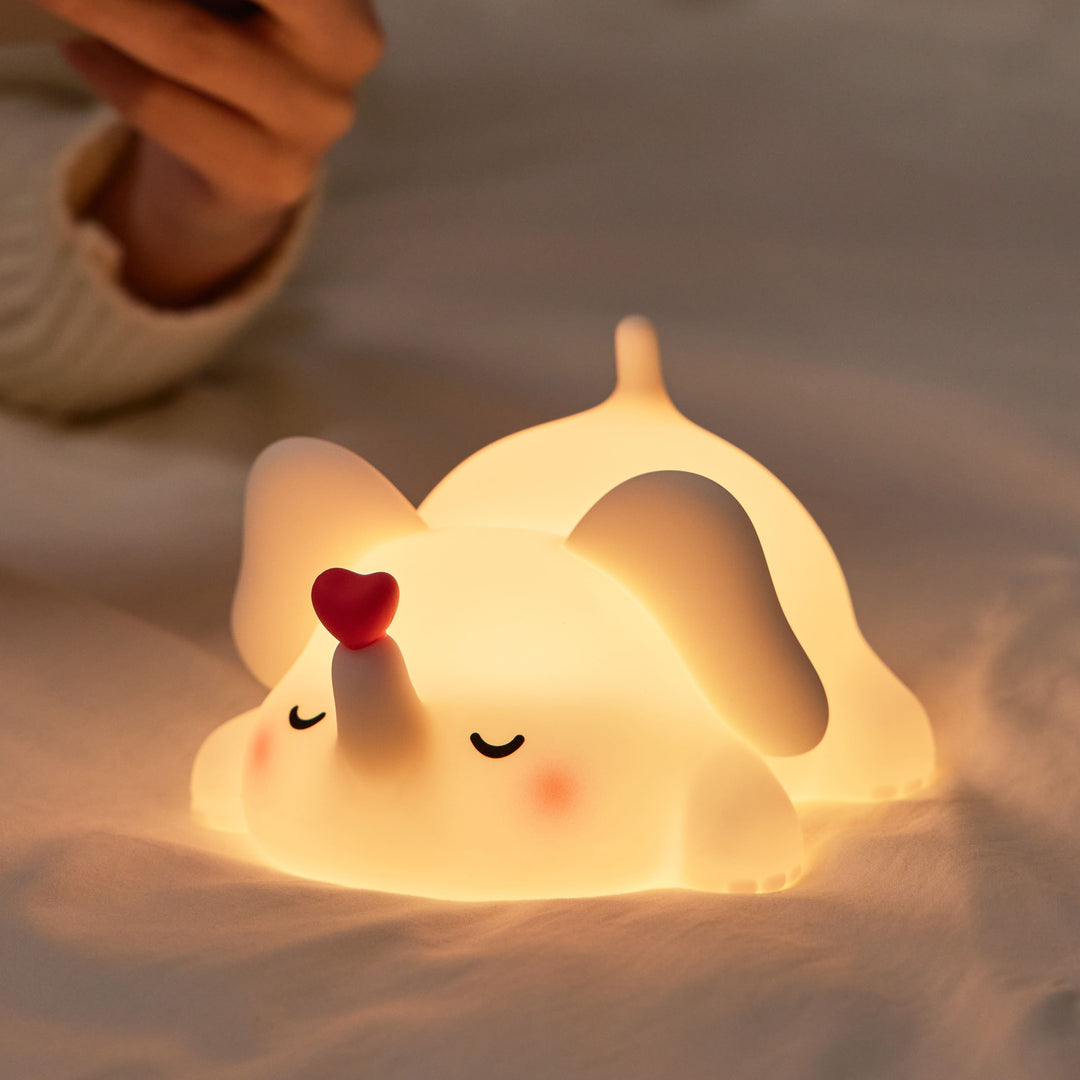 GlowFriends Elephant  LED Night Light - Bedside Lamp Gift for Kids and Girls