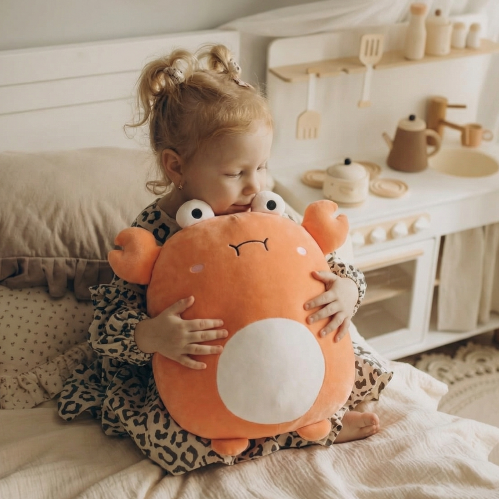 Omi Cute Crab Plush Toy – Soft Stuffed Animal for Kids
