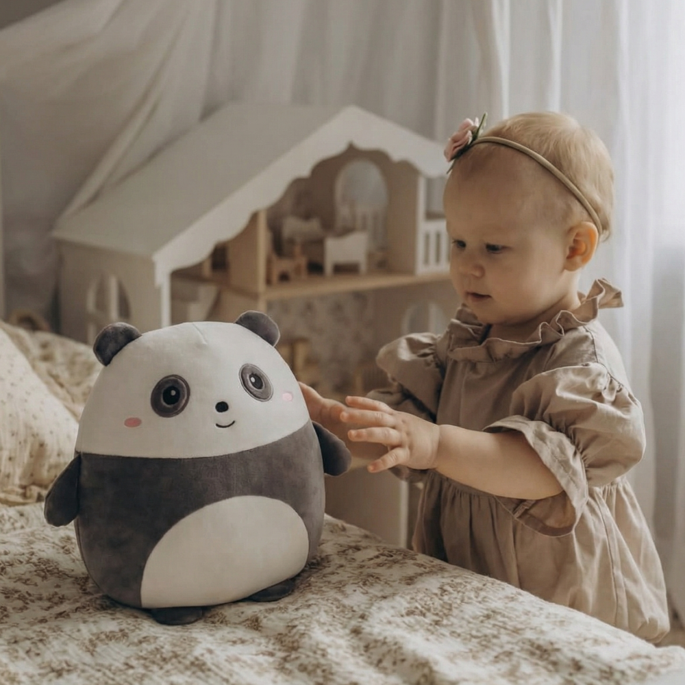 Reni Smiling Panda Plush Toy – Soft Stuffed Animal for Kids