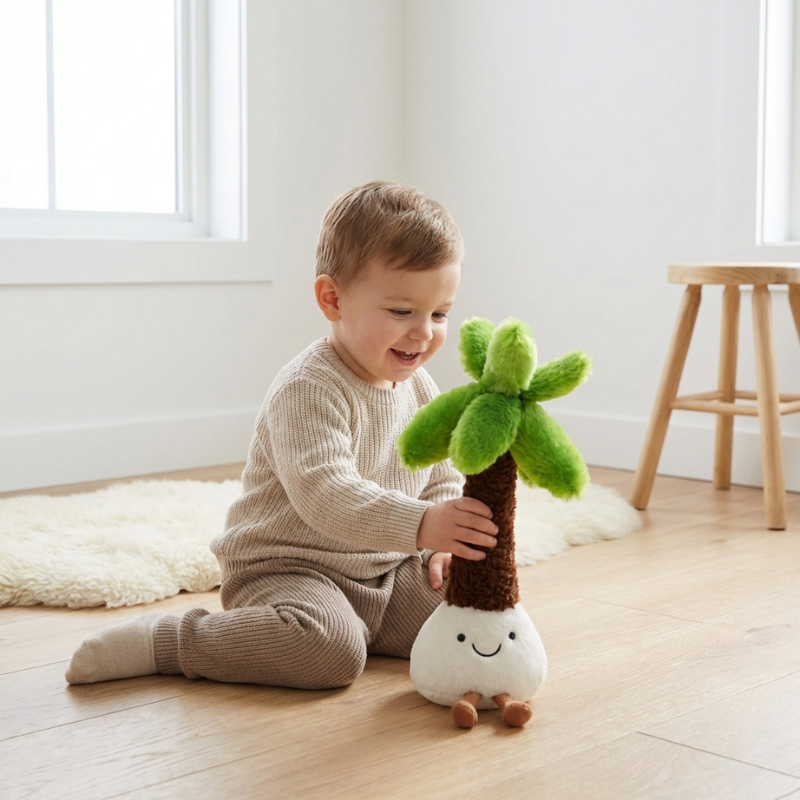 PalmSmile Plush Toy – Soft Stuffed Palm Tree for Kids & Toddlers