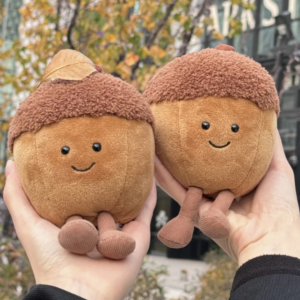 AcornCuddle Soft Acorn Plush Toy – Cute Autumn Nature Stuffed Toy 15 cm