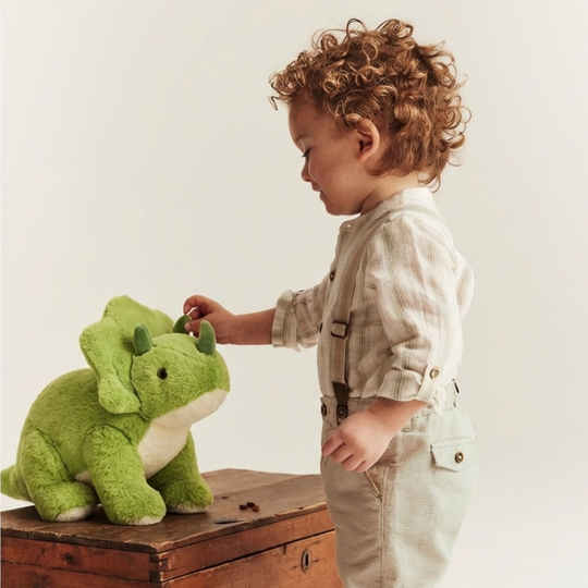 Melanie Snuggle Triceratops Plush Toy – Soft Stuffed Dinosaur for Babies & Toddlers