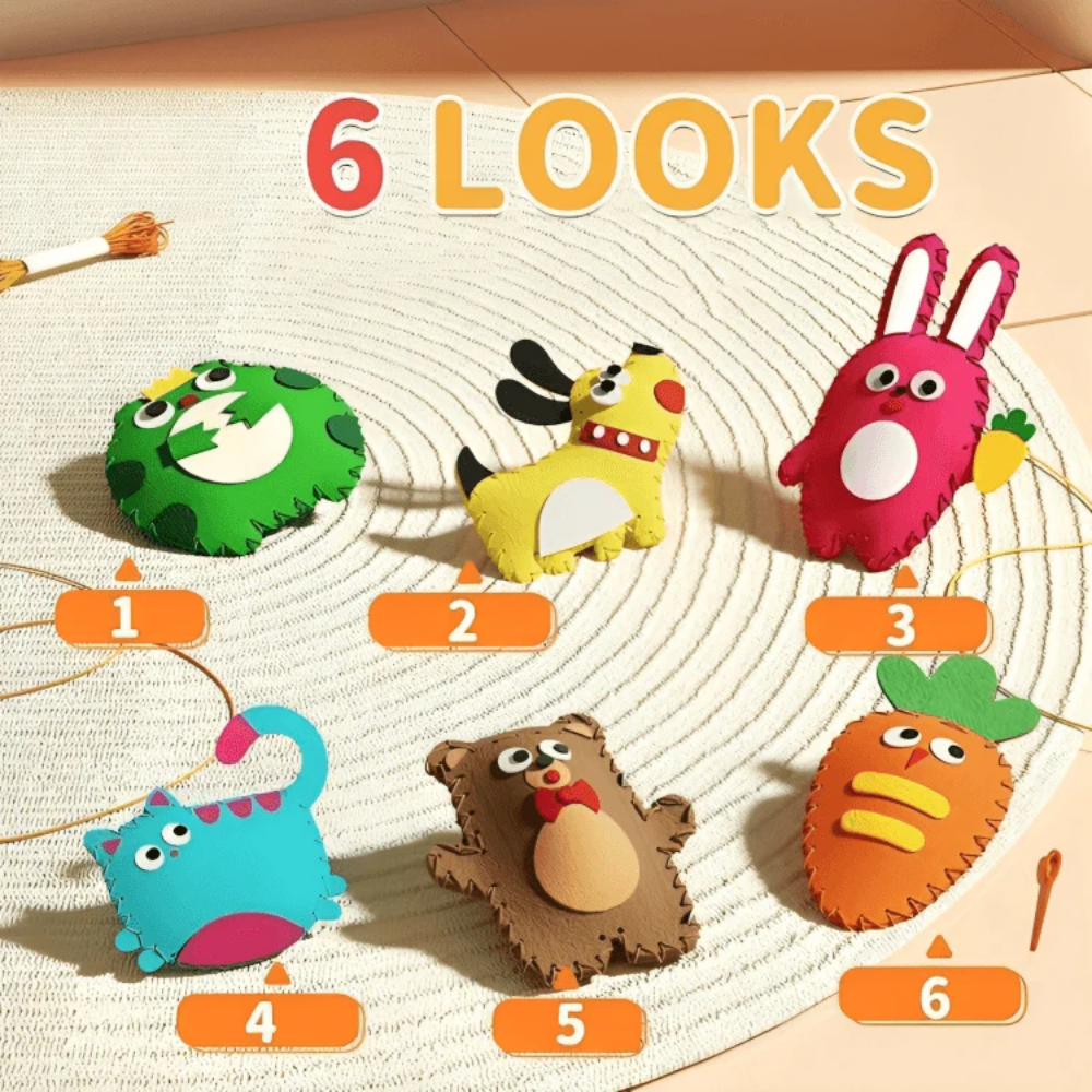 Milo & Moon 3D Embroidery Craft Kit – Kids Sewing Toy Set