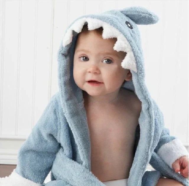 Milo & Moon Baby Bathrobe – Soft Hooded Towel Robe