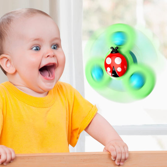 Spin & Play Baby Spinner Toy Set – Sensory Suction Toy