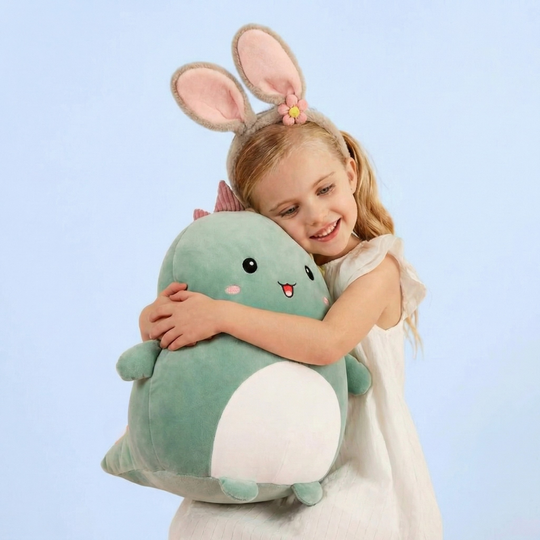Kavi Happy Dino Plush Toy – Soft Stuffed Animal for Kids