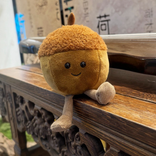 AcornCuddle Soft Acorn Plush Toy – Cute Autumn Nature Stuffed Toy 15 cm