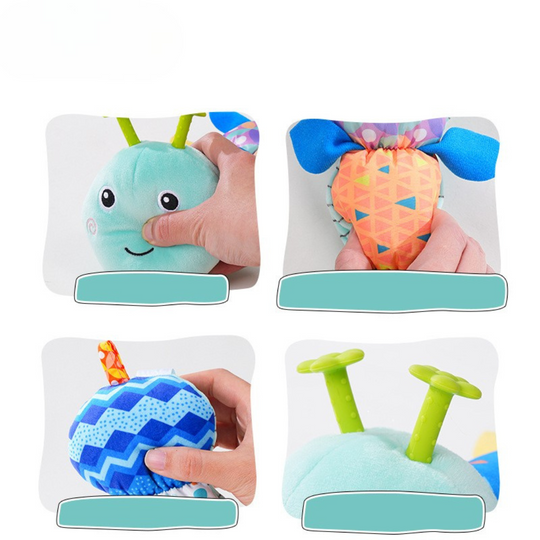 Milo & Moon Caterpillar Plush Toy – Soft Baby Rattle Toy for Kids