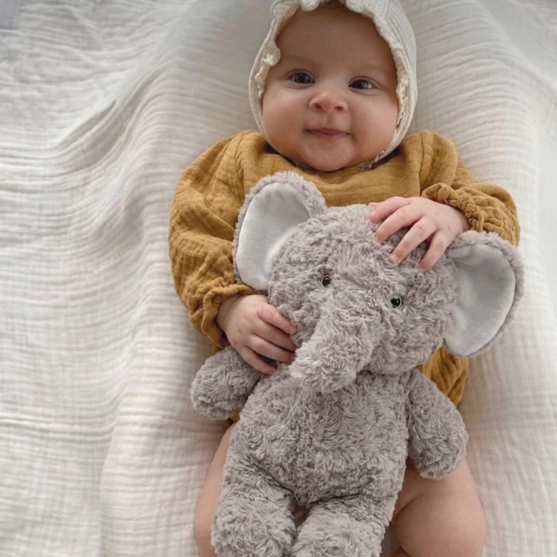 Timea Gentle Elephant Plush Toy — Baby Soft Toy