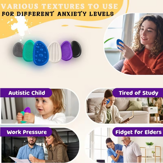 CalmiStone Fidget Toy – Silicone Sensory Stones for Kids & Toddlers